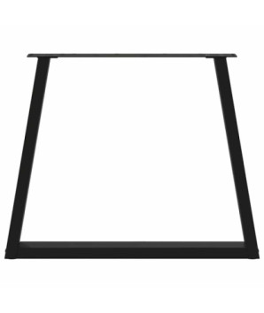 Picioare de masă în formă de V, 2 buc., negru, 80x(72-73,3) cm, oțel - WOODBB2454