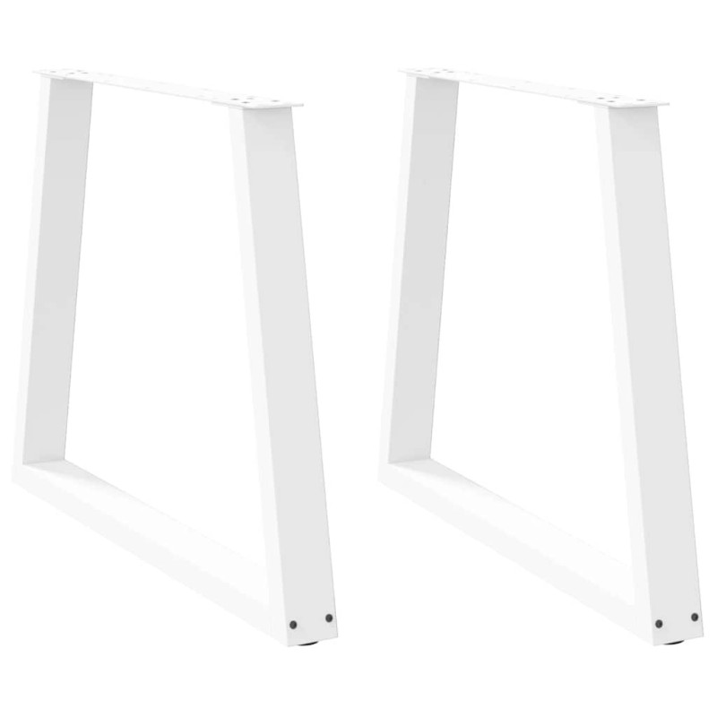Picioare de masă în formă de V, 2 buc., alb, 80x(72-73,3) cm, oțel - WOODBB2455