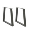 Picioare de masă în formă de V, 2 buc., antracit, 80x(72-73,3) cm, oțel - WOODBB2456