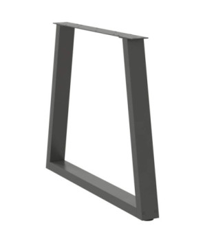 Picioare de masă în formă de V, 2 buc., antracit, 80x(72-73,3) cm, oțel - WOODBB2456