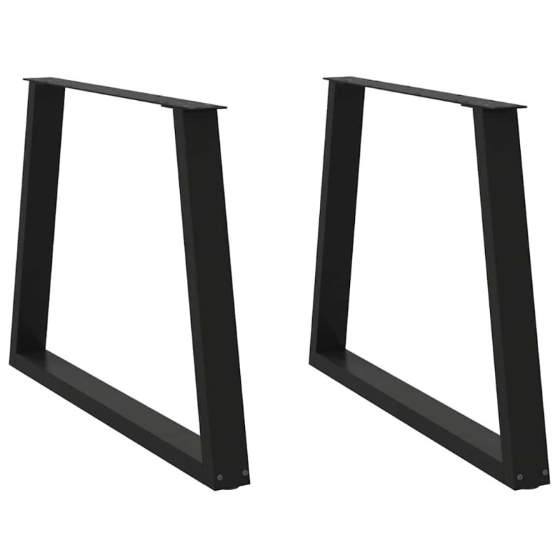Picioare de masă în formă de V, 2 buc., negru, 90x(72-73,3) cm, oțel - WOODBB2457