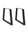 Picioare de masă în formă de V, 2 buc., negru, 90x(72-73,3) cm, oțel - WOODBB2457