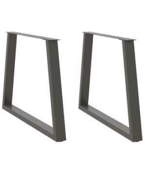Picioare de masă în formă de V, 2 buc., antracit, 90x(72-73,3) cm, oțel - WOODBB2458