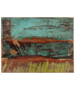 Blat masă rustic din lemn masiv reciclat, dreptunghiulară, 80 x 60 cm