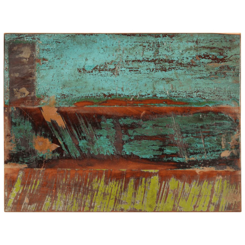 Blat masă rustic din lemn masiv reciclat, dreptunghiulară, 80 x 60 cm