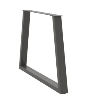 Picioare de masă în formă de V, 2 buc., antracit, 90x(72-73,3) cm, oțel - WOODBB2458