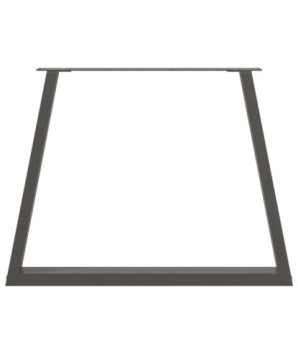 Picioare de masă în formă de V, 2 buc., antracit, 90x(72-73,3) cm, oțel - WOODBB2458