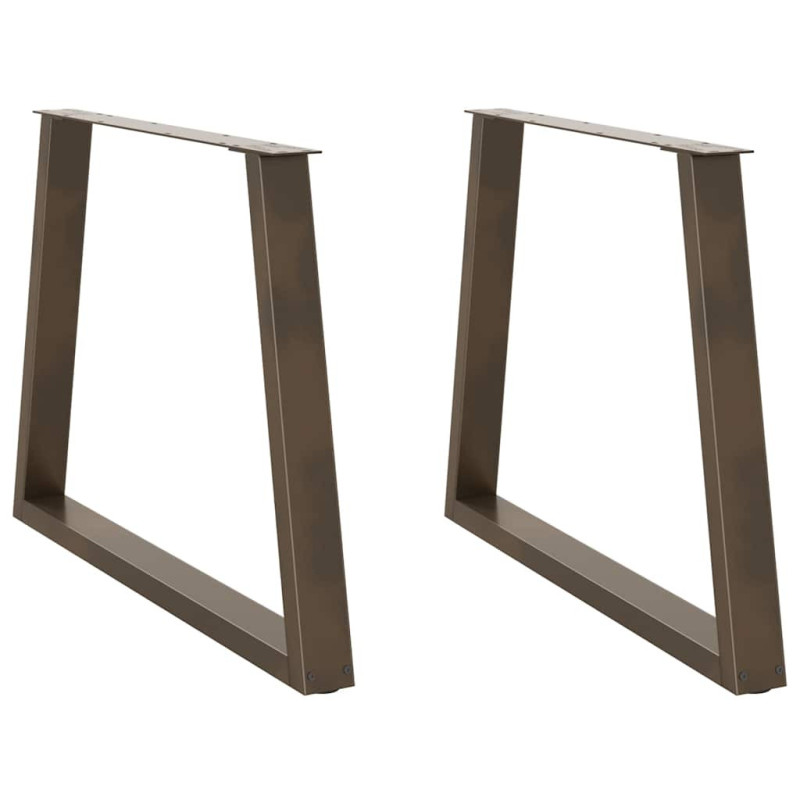 Picioare de masă în formă de V, 2 buc., oțel natural, 90 x (72-73,3) cm - WOODBB2459