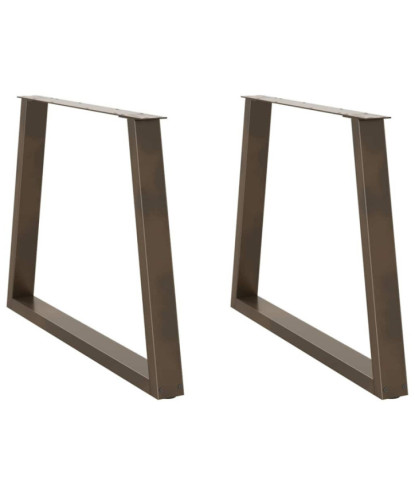 Picioare de masă în formă de V, 2 buc., oțel natural, 90 x (72-73,3) cm - WOODBB2459