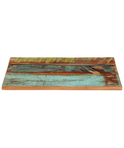 Blat masă rustic din lemn masiv reciclat, dreptunghiulară, 80 x 60 cm