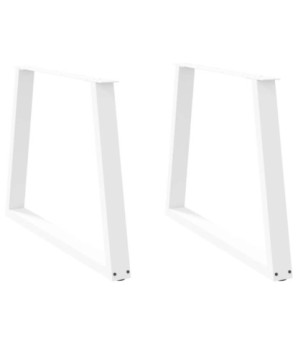 Picioare de masă în formă de V, 2 buc., alb, 100 x (72-73,3) cm, oțel - WOODBB2460