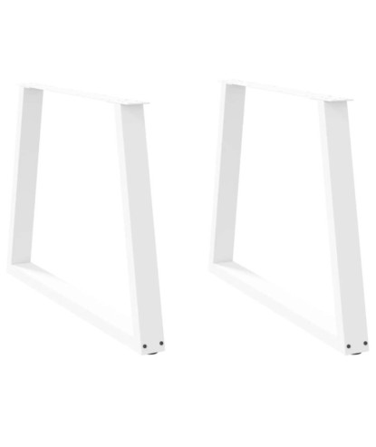 Picioare de masă în formă de V, 2 buc., alb, 100 x (72-73,3) cm, oțel - WOODBB2460