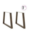Picioare de masă în formă de V, 2 buc., oțel natural, 100 x (72-73,3) cm - WOODBB2461 Picioare de masă în formă de V, 2 buc., oțel natural, 100 x (72-73,3) cm - WOODBB2461