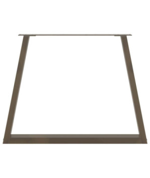 Picioare de masă în formă de V, 2 buc., oțel natural, 100 x (72-73,3) cm - WOODBB2461