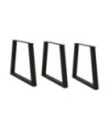 Picioare de masă în formă de V, 3 buc., negru, 70x (72-73,3) cm, oțel - WOODBB2462