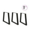 Picioare de masă în formă de V, 3 buc., negru, 70x (72-73,3) cm, oțel - WOODBB2462