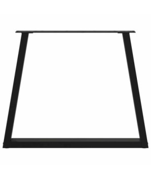Picioare de masă în formă de V, 3 buc., negru, 70x (72-73,3) cm, oțel - WOODBB2462