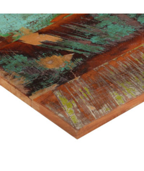Blat masă rustic din lemn masiv reciclat, dreptunghiulară, 80 x 60 cm