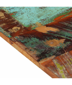 Blat masă rustic din lemn masiv reciclat, dreptunghiulară, 80 x 60 cm