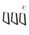 Picioare de masă în formă de V, 3 buc., negru, 80x(72-73,3) cm, oțel - WOODBB2466