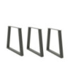Picioare de masă în formă de V, 3 buc., antracit, 80x(72-73,3) cm, oțel - WOODBB2467