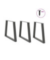 Picioare de masă în formă de V, 3 buc., antracit, 80x(72-73,3) cm, oțel - WOODBB2467