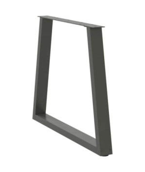 Picioare de masă în formă de V, 3 buc., antracit, 80x(72-73,3) cm, oțel - WOODBB2467