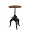Masă rotundă reglabilă, din lemn masiv reciclat, 60 x (76-110) cm Masă rotundă reglabilă, din lemn masiv reciclat, 60 x (76-110) cm