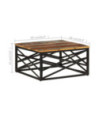 Măsuță cafea industrială, din lemn masiv reciclat, pătrată, 68x68x35 cm, handmade Măsuță cafea industrială, din lemn masiv reciclat, pătrată, 68x68x35 cm, handmade