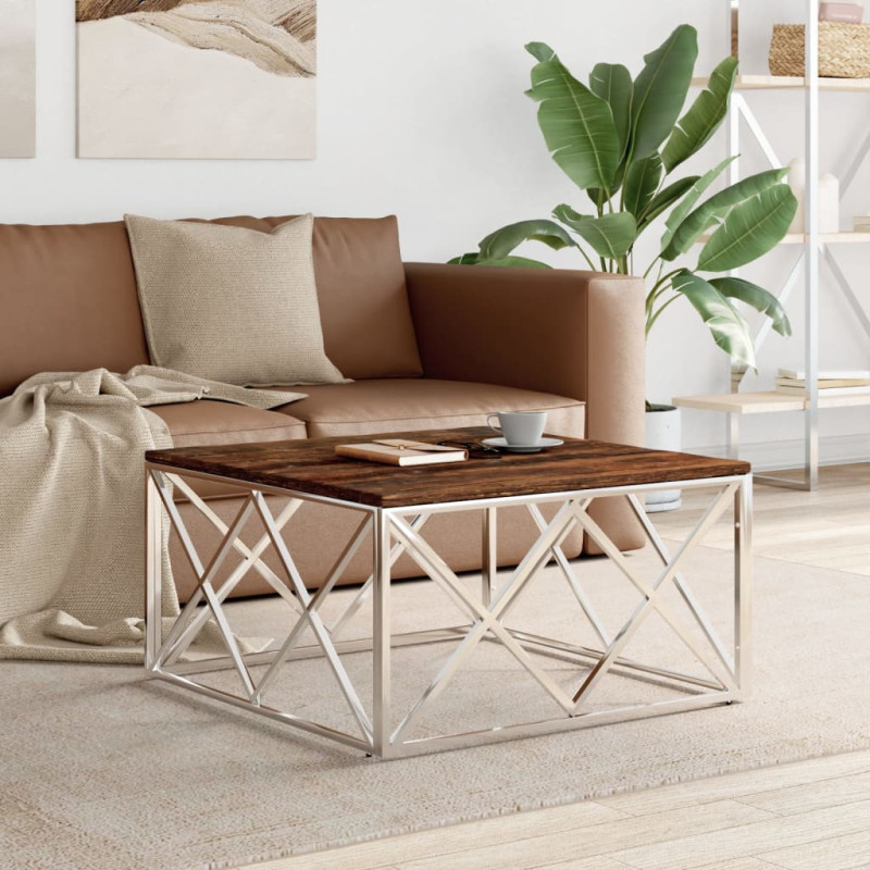 Măsuță cafea modernă, din lemn masiv reciclat, pătrată, 80 x 80 x 40 cm, handmade Măsuță cafea modernă, din lemn masiv reciclat, pătrată, 80 x 80 x 40 cm, handmade