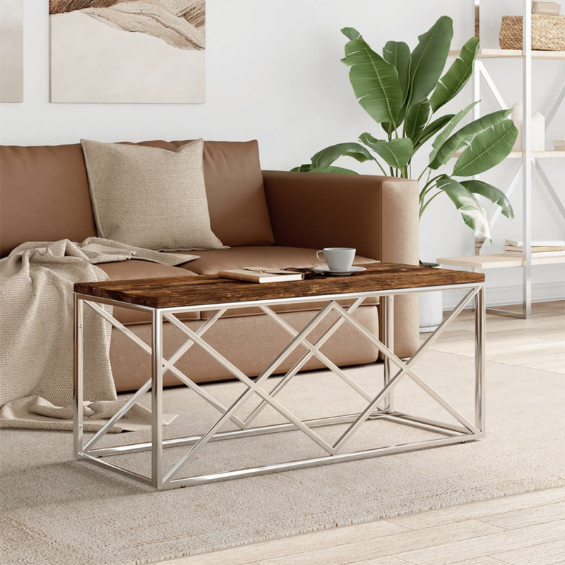 Măsuță cafea modernă, din lemn masiv reciclat, dreptunghiulară, 110 x 45 x 45 cm, handmade Măsuță cafea modernă, din lemn masiv reciclat, dreptunghiulară, 110 x 45 x 45 cm, handmade
