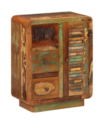 Servantă cu 3 uși, 55x30x70 cm, lemn reciclat - WOODBB271