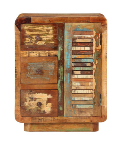 Servantă cu 3 uși, 55x30x70 cm, lemn reciclat - WOODBB271