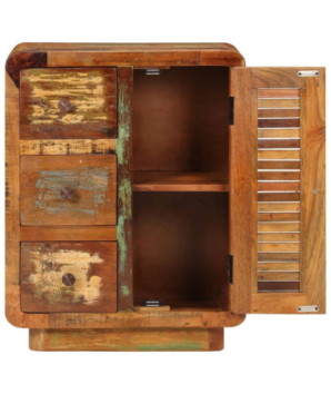 Servantă cu 3 uși, 55x30x70 cm, lemn reciclat - WOODBB271