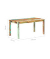 Masă de bucătărie, 160 x 80 x 76 cm, lemn reciclat - WOODBB275 Masă de bucătărie, 160 x 80 x 76 cm, lemn reciclat - WOODBB275