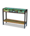 Servantă cu 3 sertare, lemn reciclat, cu aspect vintage - WOODBB277 Servantă cu 3 sertare, lemn reciclat, cu aspect vintage - WOODBB277