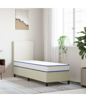 Saltea din spumă cu memorie, alb, 70x200x17 cm, moale - WOODBB2605