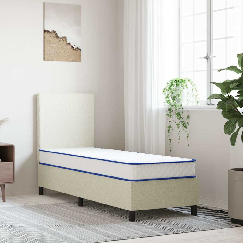 Saltea din spumă cu memorie, alb, 70x200x17 cm, moale - WOODBB2605