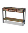 Servantă cu 3 sertare, lemn reciclat, cu aspect vintage - WOODBB277 Servantă cu 3 sertare, lemn reciclat, cu aspect vintage - WOODBB277