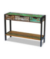 Servantă cu 3 sertare, lemn reciclat, cu aspect vintage - WOODBB277 Servantă cu 3 sertare, lemn reciclat, cu aspect vintage - WOODBB277