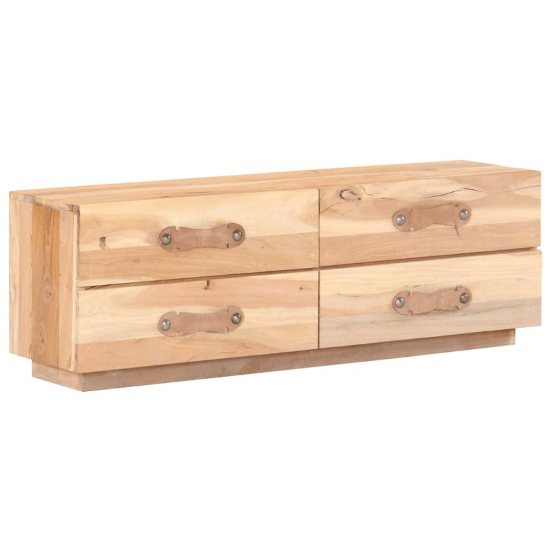 Comodă TV cu picioare, aspect vintage, din lemn masiv reciclat, 120 x 30 x 40 cm