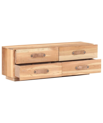 Comodă TV cu picioare, aspect vintage, din lemn masiv reciclat, 120 x 30 x 40 cm