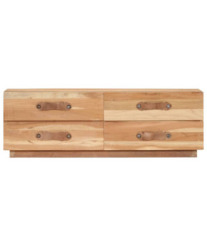 Comodă TV cu picioare, aspect vintage, din lemn masiv reciclat, 120 x 30 x 40 cm