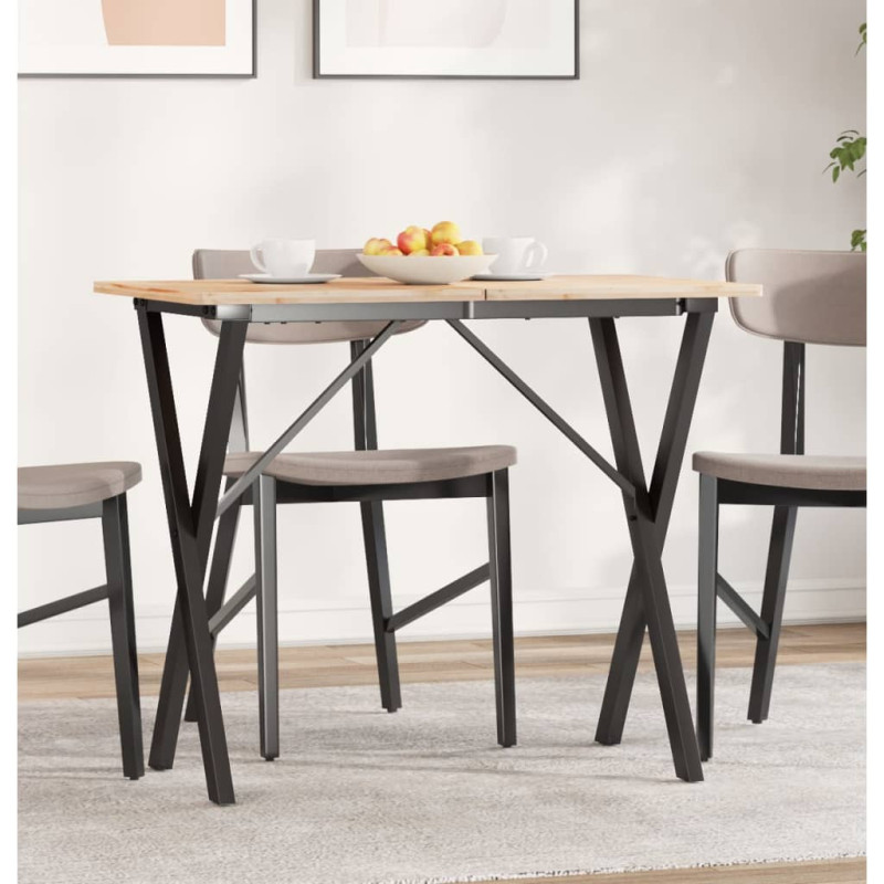 Picioare masă de sufragerie X-Frame 80x40x73 cm Oţel, cu aspect industrial - WOODBB2639