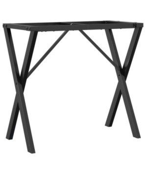 Picioare masă de sufragerie X-Frame 80x40x73 cm Oţel, cu aspect industrial - WOODBB2639