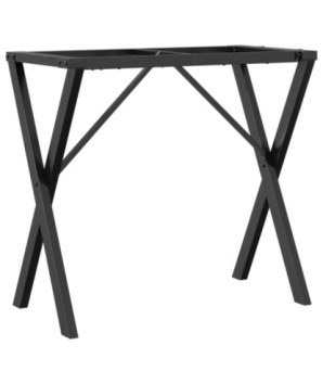 Picioare masă de sufragerie X-Frame 80x40x73 cm Oţel, cu aspect industrial - WOODBB2639