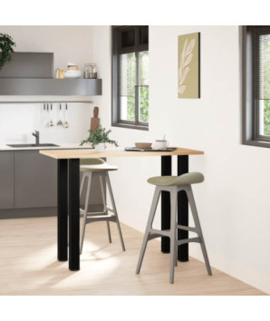 Picioare de masă de bar, 4 buc., negru, 90-92 cm, oțel - WOODBB2640