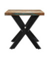 Masă de bucătărie, 160 x 80 x 75 cm, lemn reciclat, cu aspect industrial - WOODBB280