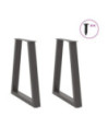 Picioare de masă în formă de V, 2 buc., antracit, 50x(72-73,3) cm, oțel - WOODBB2641 Picioare de masă în formă de V, 2 buc., antracit, 50x(72-73,3) cm, oțel - WOODBB2641