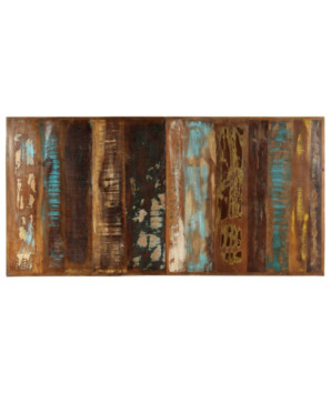 Masă de bucătărie, 160 x 80 x 75 cm, lemn reciclat, cu aspect industrial - WOODBB280
